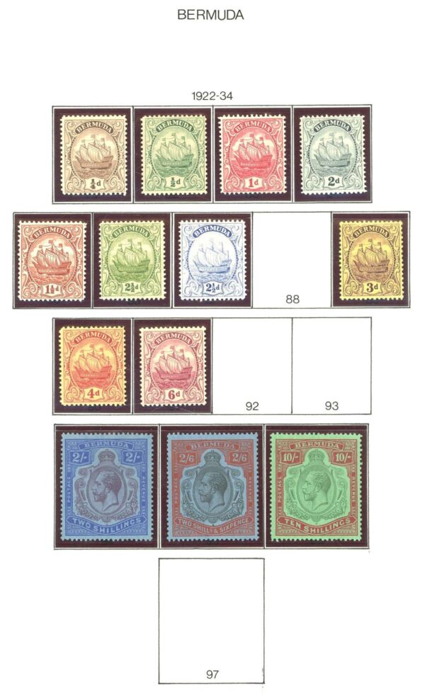 Bermuda Collection - Unused 1865-1951